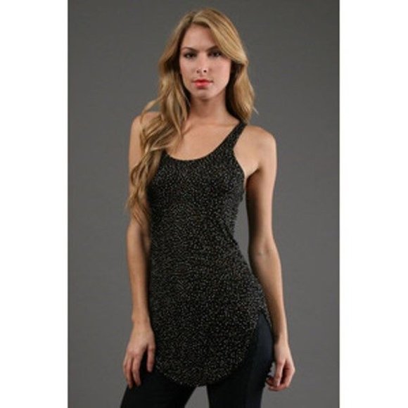 JOE'S Jeans  The "T" Anika TANK TOP Black STUDDED Racerback M - Picture 1 of 2